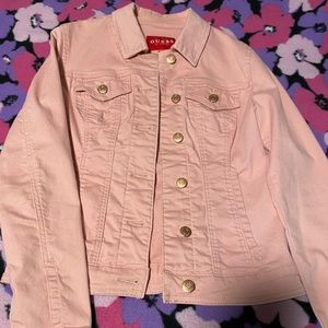 Guess pink denim jacket